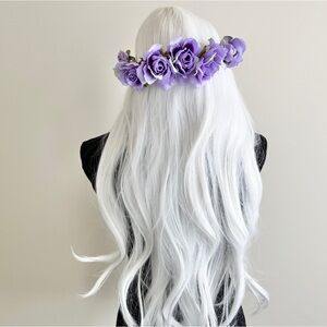 Purple Rose Flower Crown